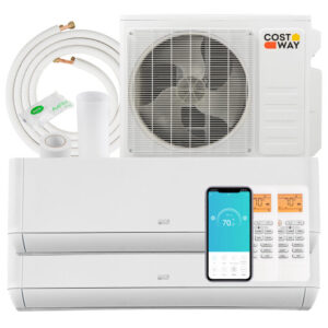 27000 BTU 2 Zone 22 SEER2 Mini Split AC with Heat Pump-18K + 18K - Color: White - Size: 18K + 18K
