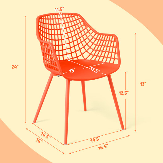 4 Pieces Kids Chairs with Curved Backrest and Ergonomic Armrests - Color: Multicolor - Image 5