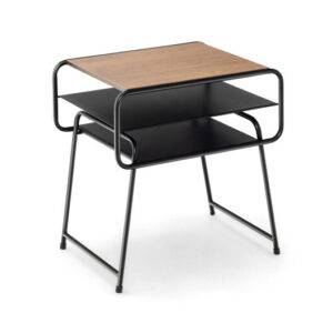 3-tier Compact Side End Table with Storage Shelf-Coffee - Color: Coffee