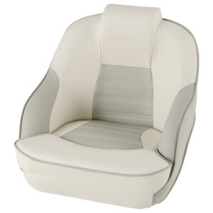Captain Bucket Seat with Waterproof PVC Leather for Boat Sightseeing-White - Color: White