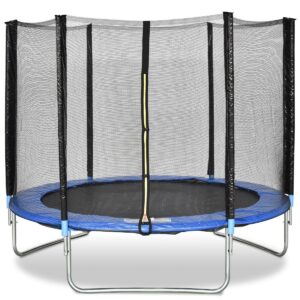 8 feet Safety Jumping Round Trampoline with Spring Safety Pad - Color: Black