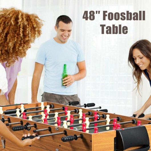 48 Inch 3-In-1 Multi Combo Game Table with Soccer for Game Rooms - Color: Natural - Image 5