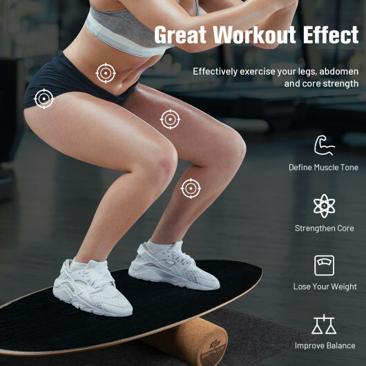Balance Board Trainer for Core Strength-Black - Color: Black - Image 3