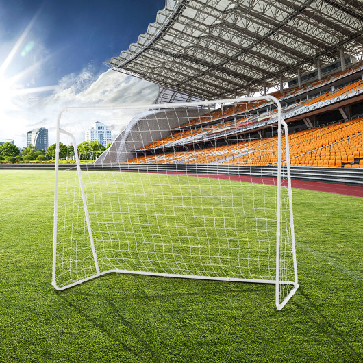 Soccer Goal for Backyard with Heavy Duty Frame and Ground Stakes - Color: White - Image 5
